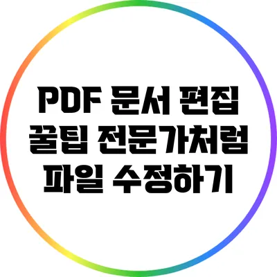PDF 문서 편집 꿀팁: 전문가처럼 파일 수정하기