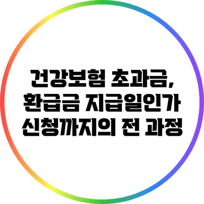 건강보험 초과금, 환급금 지급일인가? 신청까지의 전 과정