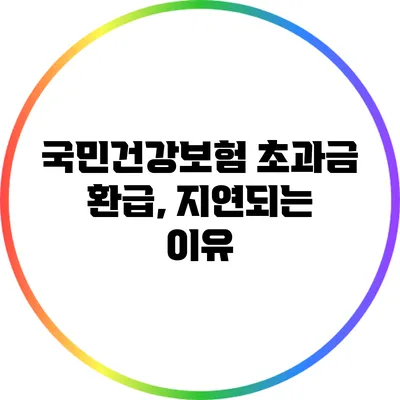 국민건강보험 초과금 환급, 지연되는 이유?