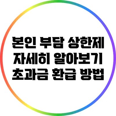 본인 부담 상한제 자세히 알아보기: 초과금 환급 방법