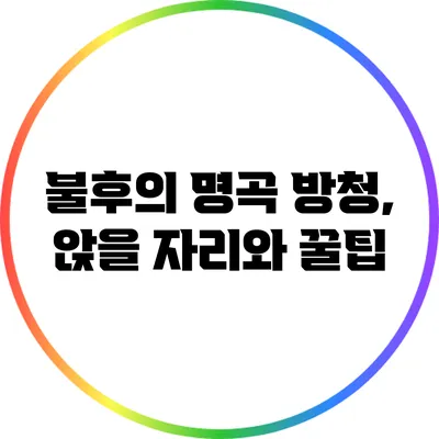 불후의 명곡 방청, 앉을 자리와 꿀팁