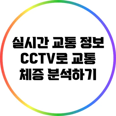 실시간 교통 정보 CCTV로 교통 체증 분석하기