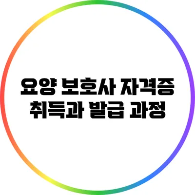 요양 보호사 자격증 취득과 발급 과정