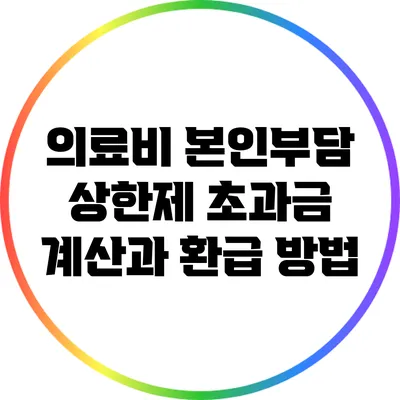 의료비 본인부담 상한제 초과금 계산과 환급 방법
