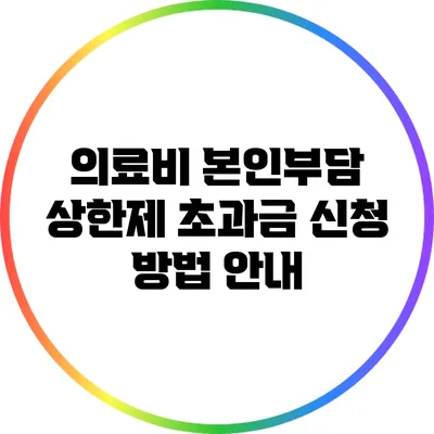 의료비 본인부담 상한제 초과금 신청 방법 안내
