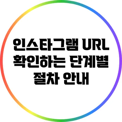 인스타그램 URL 확인하는 단계별 절차 안내