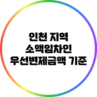 인천 지역 소액임차인 우선변제금액 기준