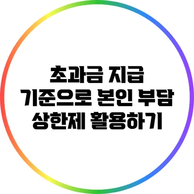 초과금 지급 기준으로 본인 부담 상한제 활용하기