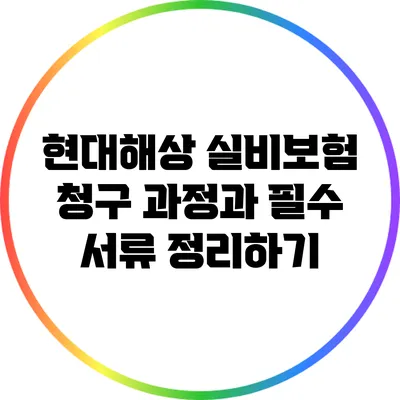 현대해상 실비보험 청구 과정과 필수 서류 정리하기