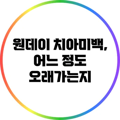 원데이 치아미백, 어느 정도 오래가는지?