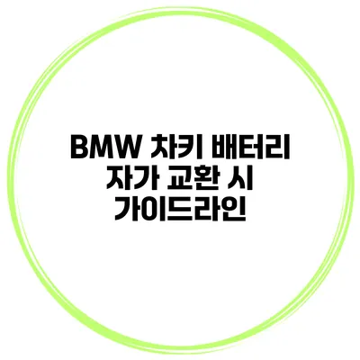 BMW 차키 배터리 자가 교환 시 가이드라인