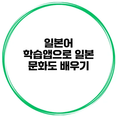 일본어 학습앱으로 일본 문화도 배우기