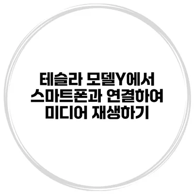 테슬라 모델Y에서 스마트폰과 연결하여 미디어 재생하기